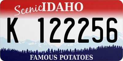 ID license plate K122256