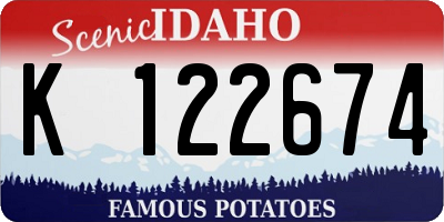 ID license plate K122674