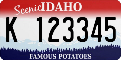 ID license plate K123345