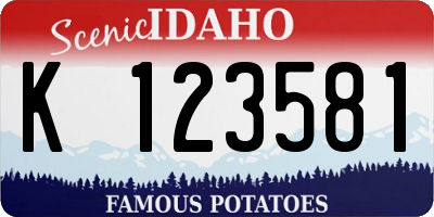 ID license plate K123581