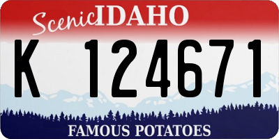 ID license plate K124671
