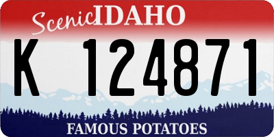 ID license plate K124871