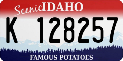 ID license plate K128257
