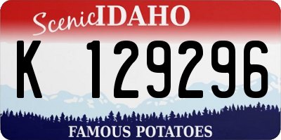 ID license plate K129296