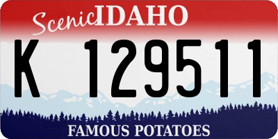 ID license plate K129511