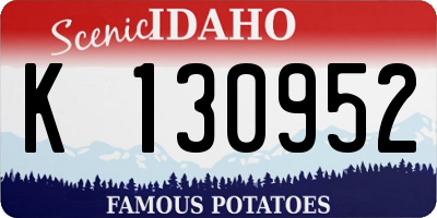 ID license plate K130952