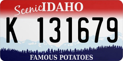 ID license plate K131679