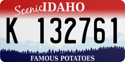ID license plate K132761