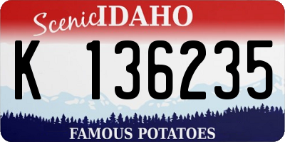 ID license plate K136235