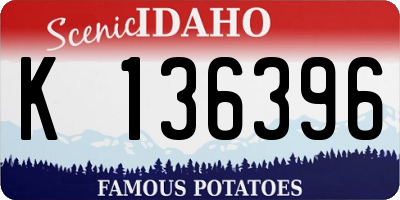 ID license plate K136396