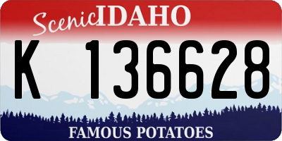 ID license plate K136628
