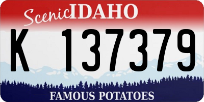 ID license plate K137379
