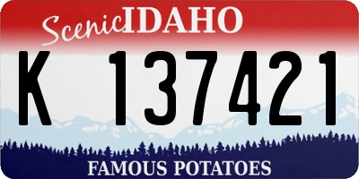 ID license plate K137421