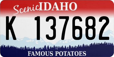 ID license plate K137682