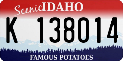 ID license plate K138014