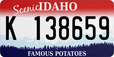 ID license plate K138659
