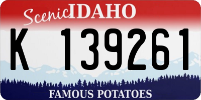ID license plate K139261