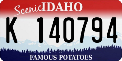 ID license plate K140794