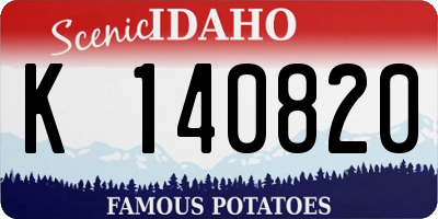 ID license plate K140820