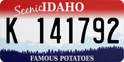 ID license plate K141792