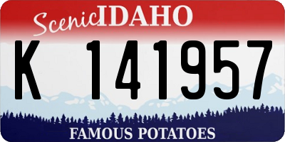 ID license plate K141957