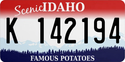 ID license plate K142194