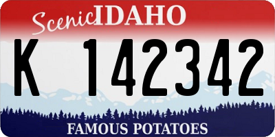 ID license plate K142342
