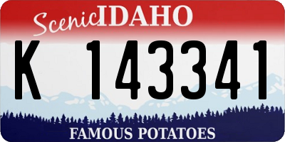 ID license plate K143341