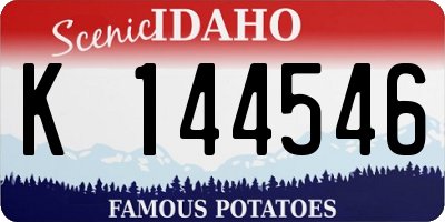 ID license plate K144546