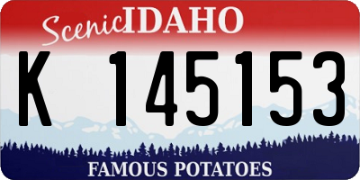 ID license plate K145153