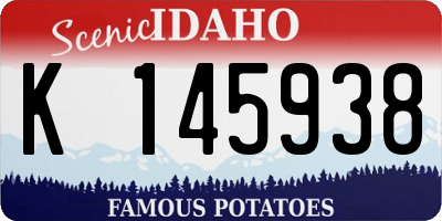 ID license plate K145938