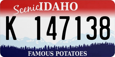 ID license plate K147138