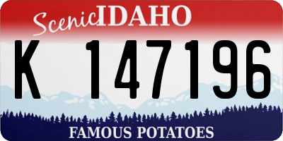 ID license plate K147196