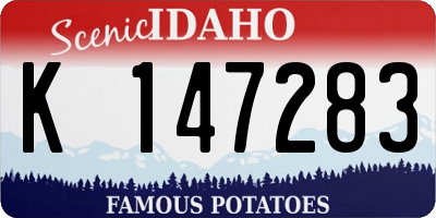 ID license plate K147283