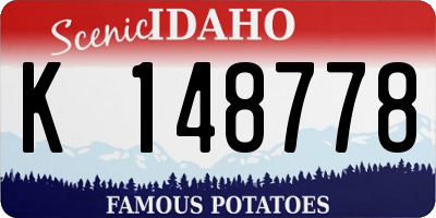ID license plate K148778