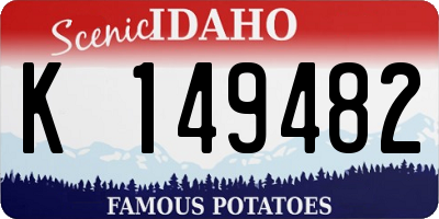 ID license plate K149482