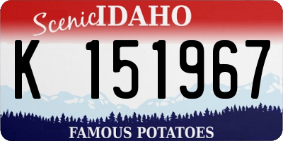ID license plate K151967