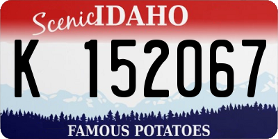 ID license plate K152067