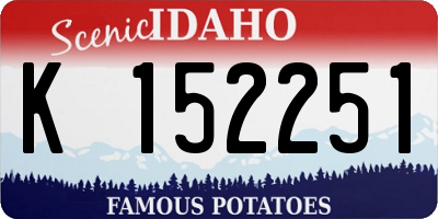 ID license plate K152251