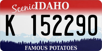 ID license plate K152290