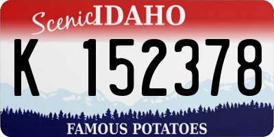 ID license plate K152378