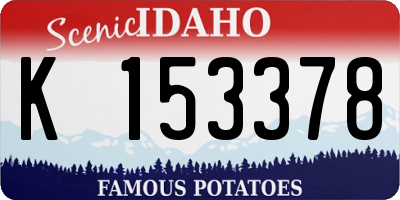 ID license plate K153378