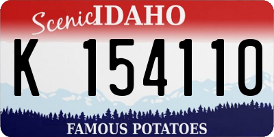 ID license plate K154110