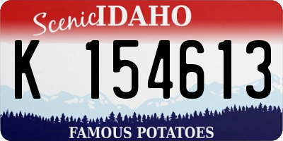 ID license plate K154613
