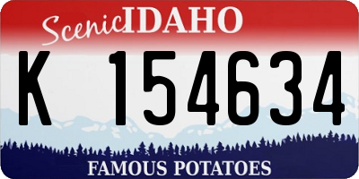 ID license plate K154634