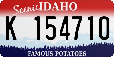 ID license plate K154710