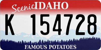 ID license plate K154728