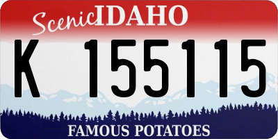ID license plate K155115