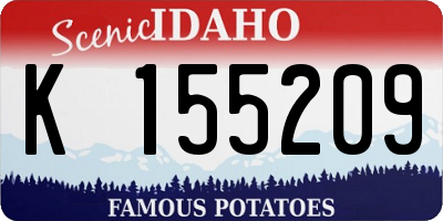 ID license plate K155209