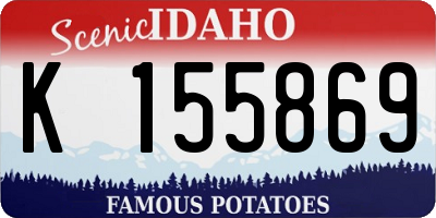ID license plate K155869